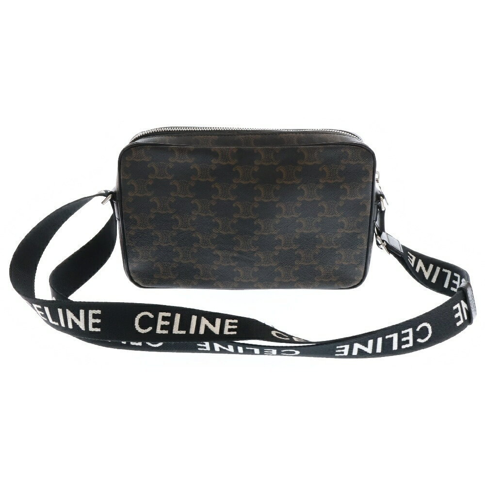 Celine Triomphe Brown Cline Canvas Messenger Bag